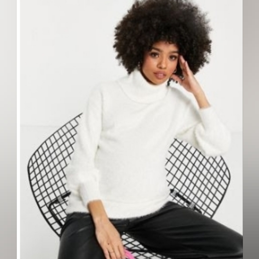 ASOS x New Look Maternity Fluffy Roll Neck Sweater
